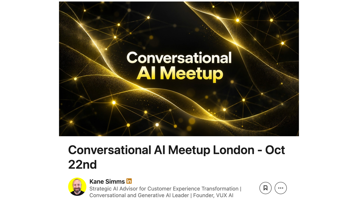 Conversational AI Meetup returns to London on 22 October, hosted at Lloyds Banking Group