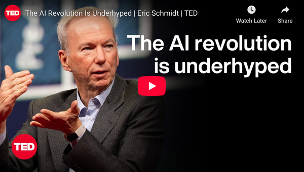 Eric Schmidt: "The AI revolution is underhyped"