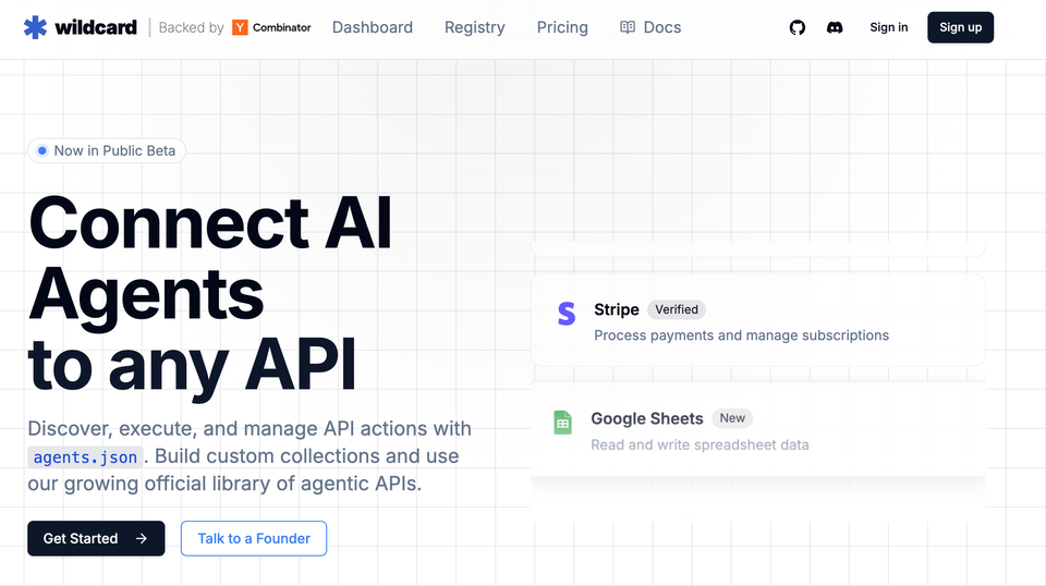 Wildcard is the API repository for your AI Agent